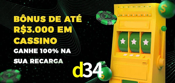 d34 melhor bônus de depósito