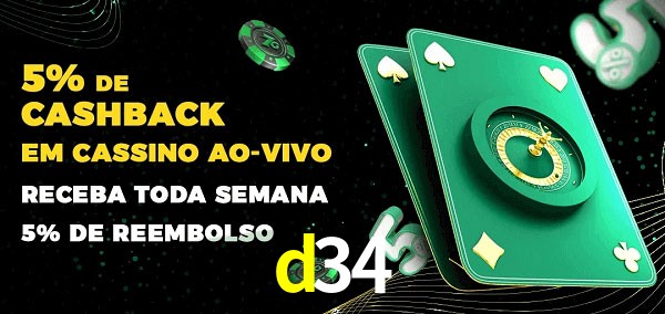 Promoções do cassino ao Vivo d34